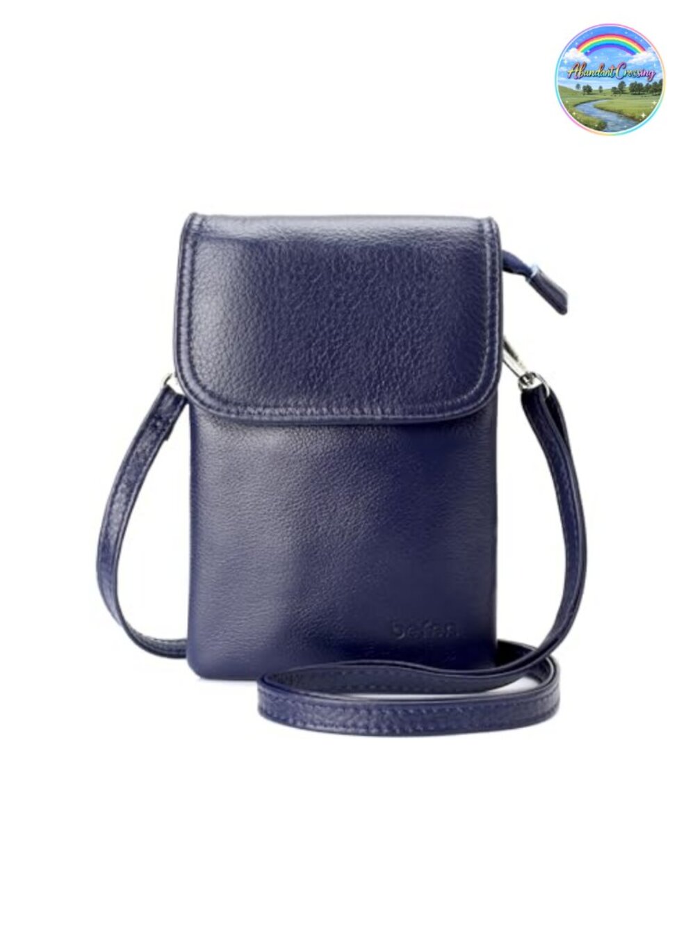Genuine Leather Small Crossbody Bag Cell Phone Purse Adjustable Strap